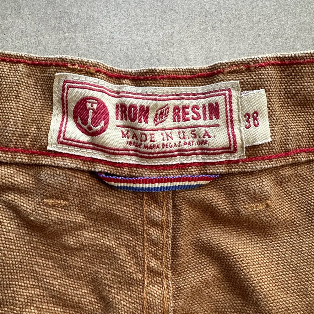 Iron & Resin Brown Men's Heavy Duck Cotton Anvil Work Pants 38 X 32 - Picture 2 of 10